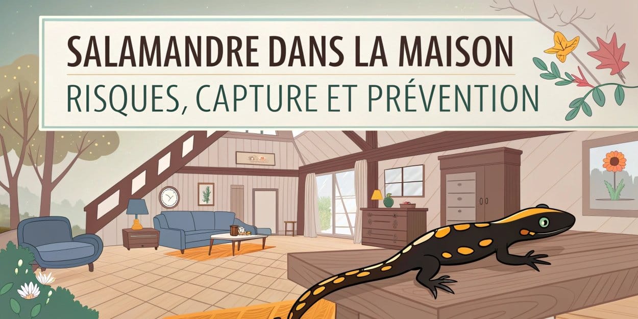 Salamandre dans la maison : risques, capture et prévention